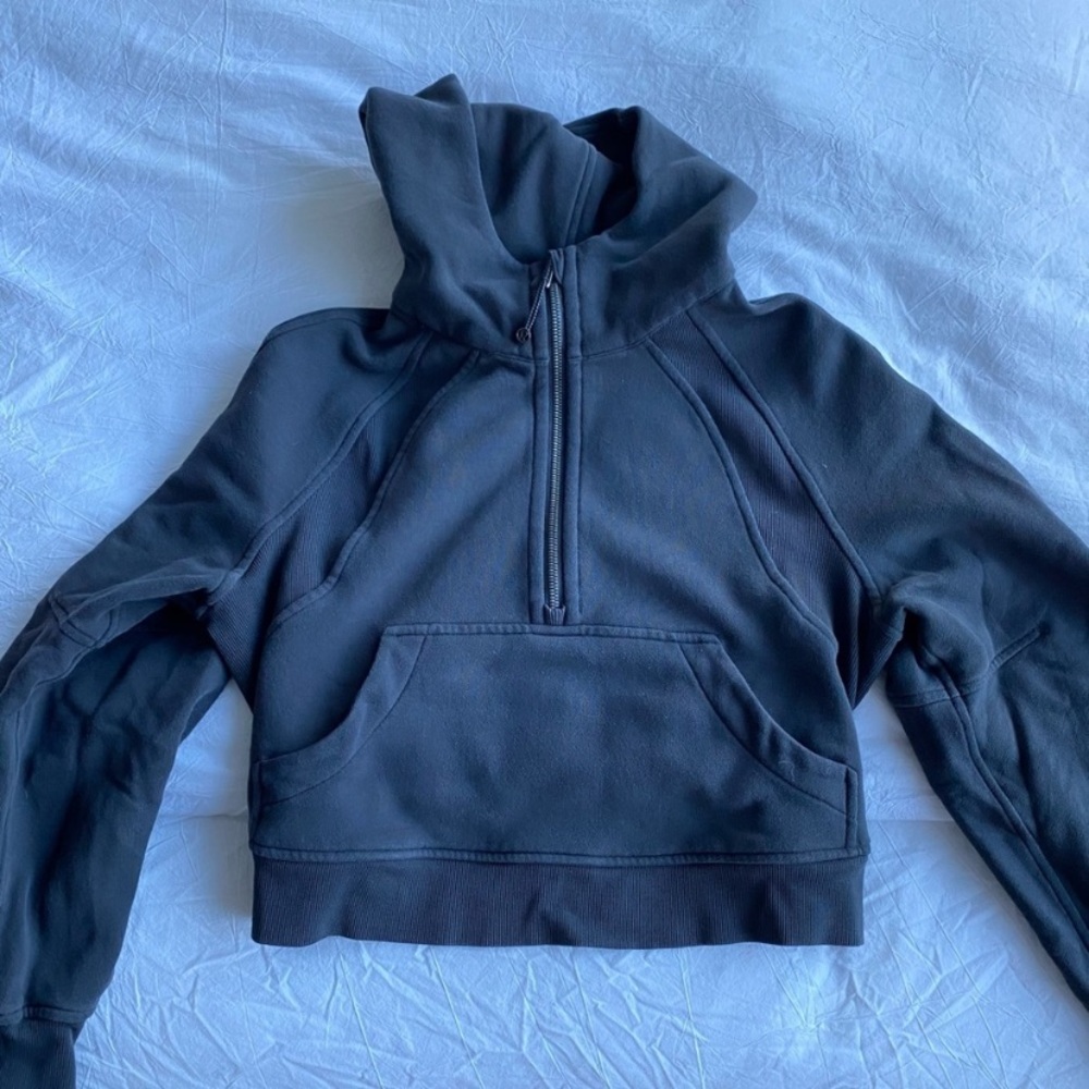 cropped scuba 1/2 zip